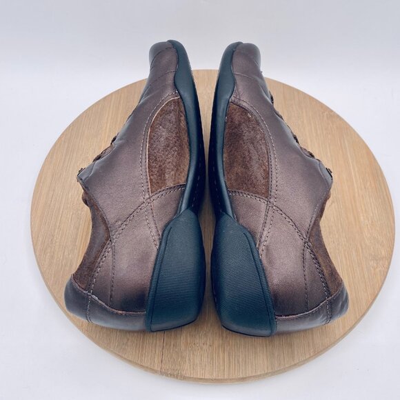 Taos Shoes Womens 9 Brown Leather Lace Up Comfort Flats Boho Cobbler - Picture 9 of 11